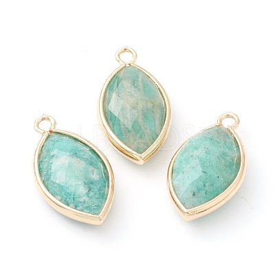 Natural Amazonite Pendants G-B009-01G-L-1