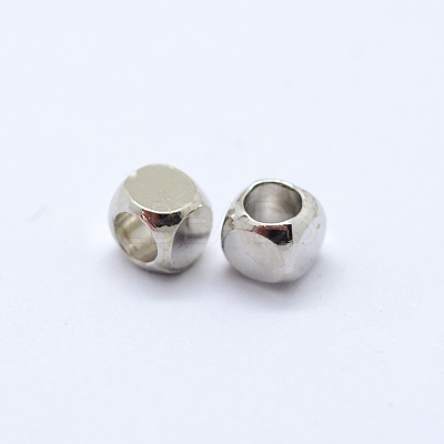 Cube Brass Spacer Beads KK-L015B-01P-1