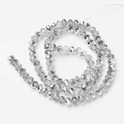 Electroplate Transparent Glass Beads Strands EGLA-A034-T4mm-M16-1