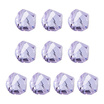 10Pcs Glass Imitation Austrian Crystal Beads GLAA-TADJ0001-11J-1