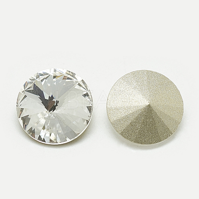 Pointed Back Glass Rhinestone Cabochons RGLA-T086-8mm-01-1