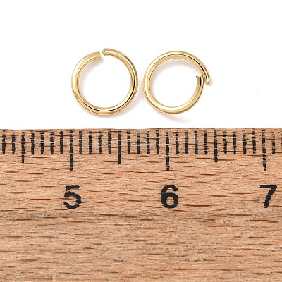 Brass Open Jump Rings KK-G604-08G-27-1