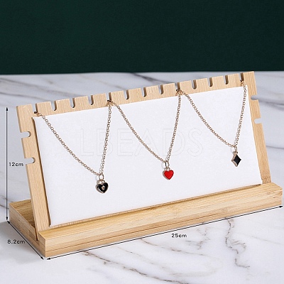 Wood Necklace Display Stand Jewelry Pendant Holder Accessory PW-WG92612-01-1
