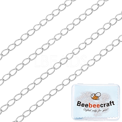 1M Rhodium Plated 925 Sterling Silver Curb Chains STER-BBC0007-95-1