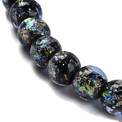 Handmade Dichroic Foil Glass Beads Strands DICH-U001-02C-1