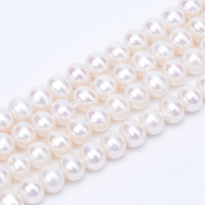 Natural Cultured Freshwater Pearl Beads Strands PEAR-R063-09-1