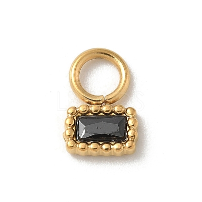 Ion Plating(IP) 304 Stainless Steel with Rhinestone Charms STAS-G351-11G-1