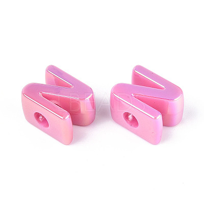 UV Plating Opaque Acrylic Beads PACR-ZX018-04N-1