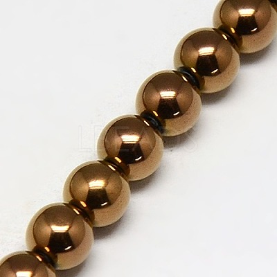 Electroplate Non-magnetic Synthetic Hematite Beads Strands LS-G-J169A-8mm-01-1