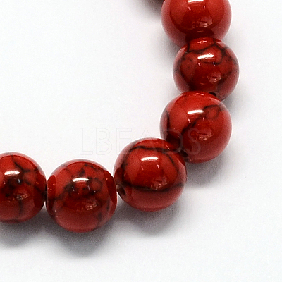 Dyed Synthetic Turquoise Gemstone Bead Strands X-TURQ-R032-8mm-XSS17-1