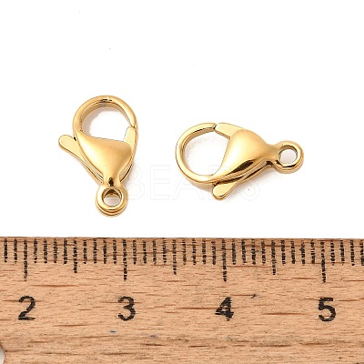 Ion Plating(IP) 304 Stainless Steel Lobster Claw Clasps STAS-AB13-G-01-1