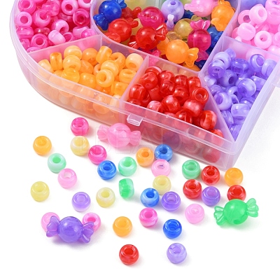 Acrylic European Beads MACR-YW0001-73-1