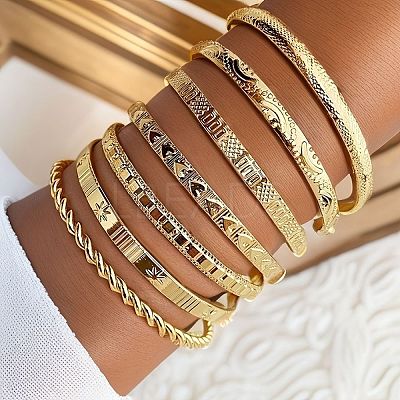7Pcs Alloy Bangles for Women FS-WG33CDB-04-1