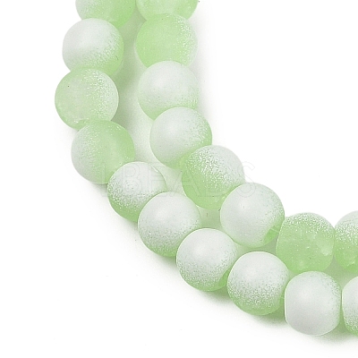 Frosted Crackle Glass Beads X1-GLAA-U001-8mm-M09-1