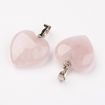 Natural Rose Quartz Pendants G-G956-B05-FF-1