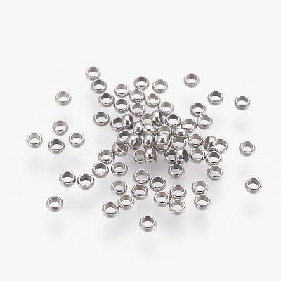 Non-Tarnish 316 Surgical Stainless Steel Crimp Beads X-A-STAS-P221-25P-1
