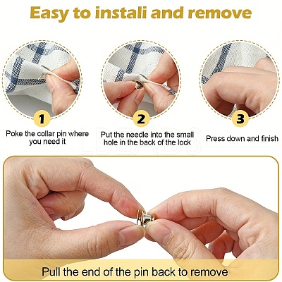 Alloy Secure Locking Pin Backs JEWB-YW0001-03G-1
