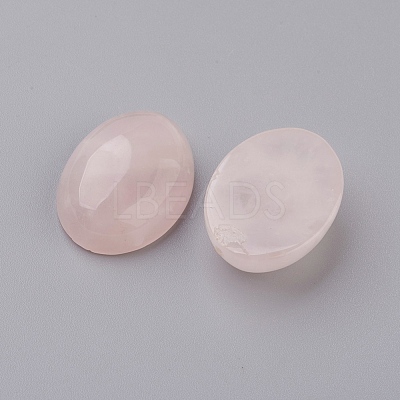 Natural Rose Quartz Flat Back Cabochons G-G741-22x30mm-21-1
