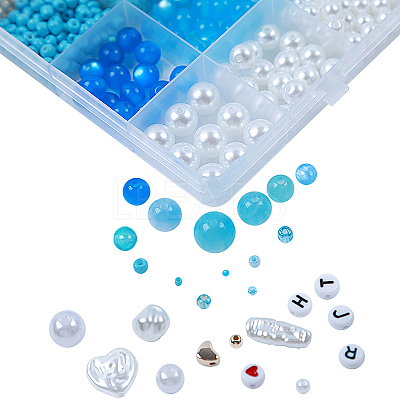 DIY 28 Style Resin & Acrylic & ABS Beads Jewelry Making Finding Kit DIY-NB0012-03A-1