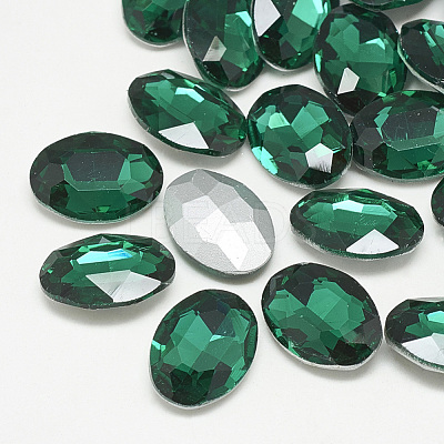 Pointed Back Glass Rhinestone Cabochons RGLA-T080-13x18mm-15-1