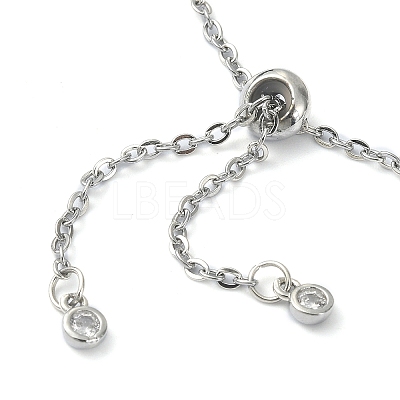 Natural Mixed Gemstone Bullet Link Slider Bracelets BJEW-JB09901-1
