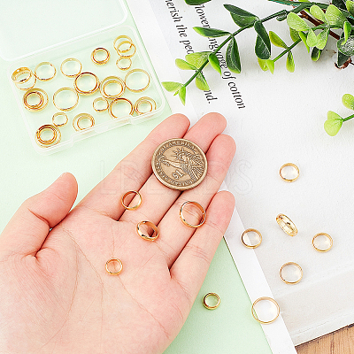 40Pcs 4 Style Brass Bead Frame KK-PH0005-06-1