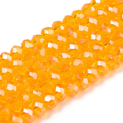 Electroplate Glass Beads Strands EGLA-A044-T1mm-A05-1