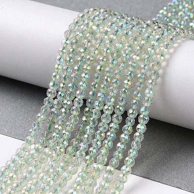 Electroplate Transparent Glass Beads Strands LS-GLAA-H021-01B-FR07-1