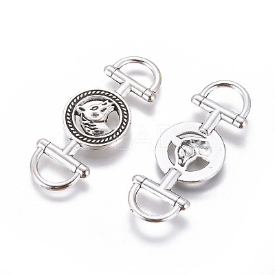 Tibetan Style Alloy Links connectors TIBEP-5193-AS-LF-1