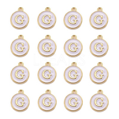 Golden Plated Alloy Charms LS-X-ENAM-S118-01G-1