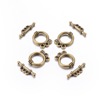 Tibetan Style Alloy Toggle Clasps X-MLF10795Y-NF-1