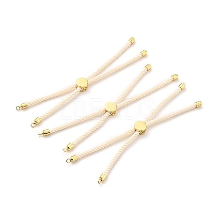 Half Finished Twisted Milan Rope Slider Bracelets FIND-G032-01G-09-1