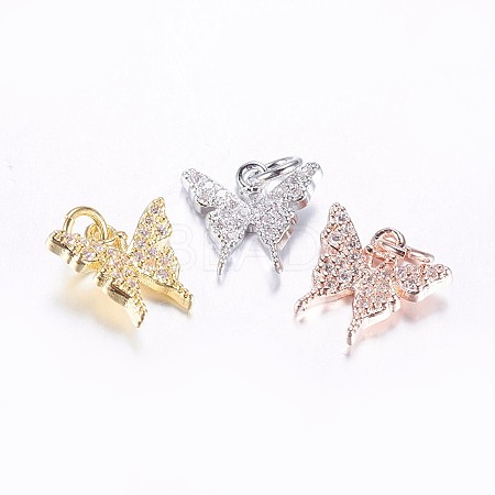 Long-Lasting Plated Brass Micro Pave Cubic Zirconia Charms ZIRC-F069-32-1