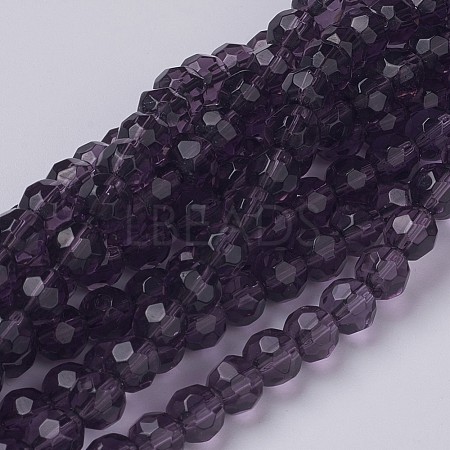 Glass Beads Strands GF6mmC07-1
