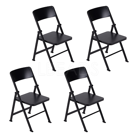 Cute Mini Plastic Foldable Chair DJEW-WH0015-79B-1