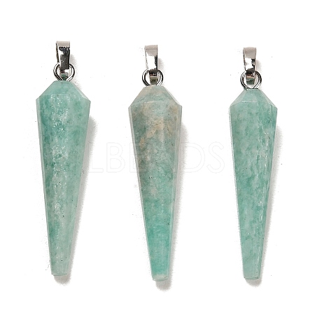 Natural Amazonite Pointed Pendants G-D089-01P-01-1