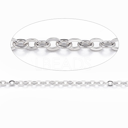 Tarnish Resistant 304 Stainless Steel Cable Chains CHS-E004-01P-1