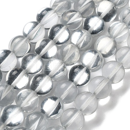 Synthetic Moonstone Beads Strands G-P528-J03-09-1