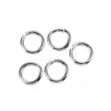 Tarnish Resistant 304 Stainless Steel Open Jump Rings X-STAS-D448-098P-6mm-1