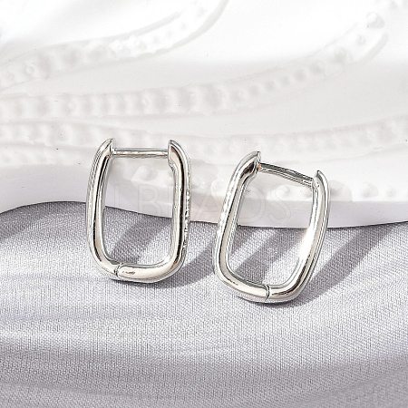 Brass Huggie Hoop Earrings EJEW-L234-61-P-1
