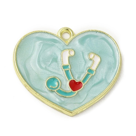 Medical Theme Alloy Enamel Pendants ENAM-U000-02B-02-1