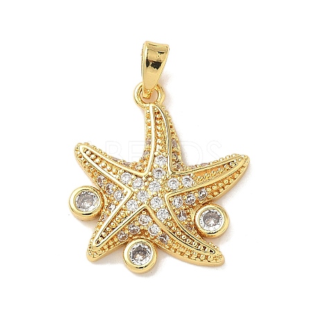Brass Micro Pave Cubic Zirconia Pendants KK-K305-11A-G-1