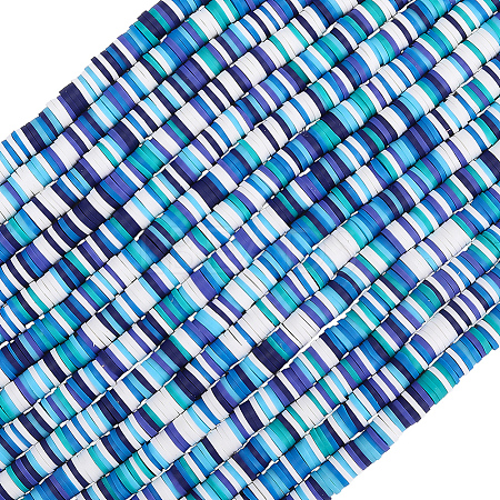 15Strands Handmade Polymer Clay Beads Strands CLAY-PA0001-07C-1