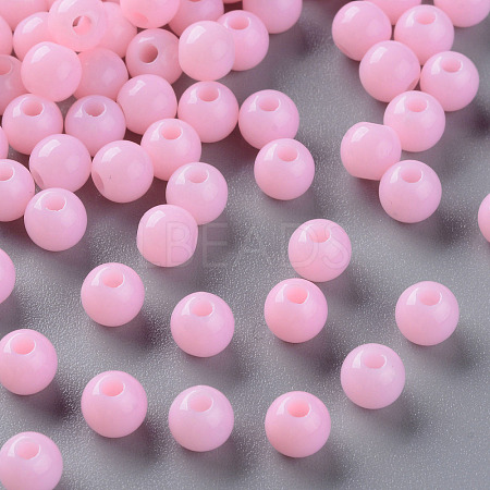 Opaque Acrylic Beads X-MACR-S370-C6mm-A01-1