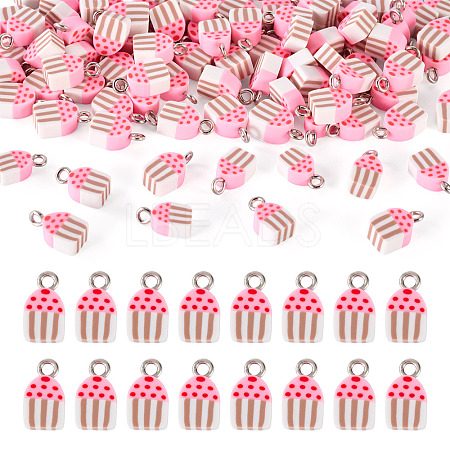 100Pcs Handmade Polymer Clay Charms CLAY-TA0001-96B-1