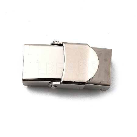 Tarnish Resistant 201 Stainless Steel Watch Band Clasps STAS-P221-22B-P-1