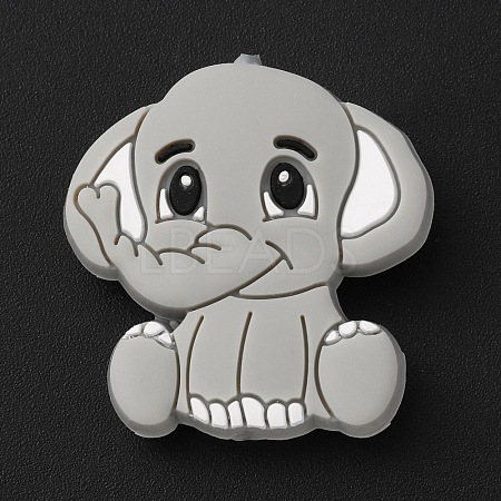 Elephant Silicone Beads SIL-WH0002-83B-1