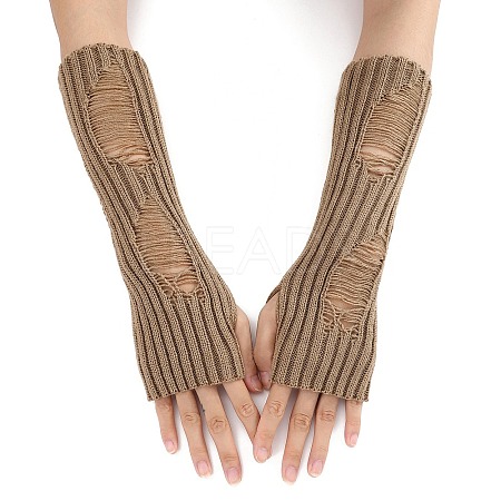Acrylic Fiber Yarn Knitting Fingerless Gloves COHT-PW0002-15D-1