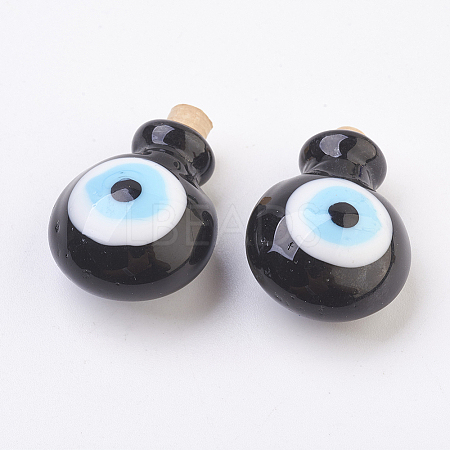 Handmade Lampwork Perfume Bottle Pendants X1-LAMP-P044-H04-1