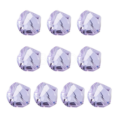 10Pcs Glass Imitation Austrian Crystal Beads GLAA-TADJ0001-11J-1